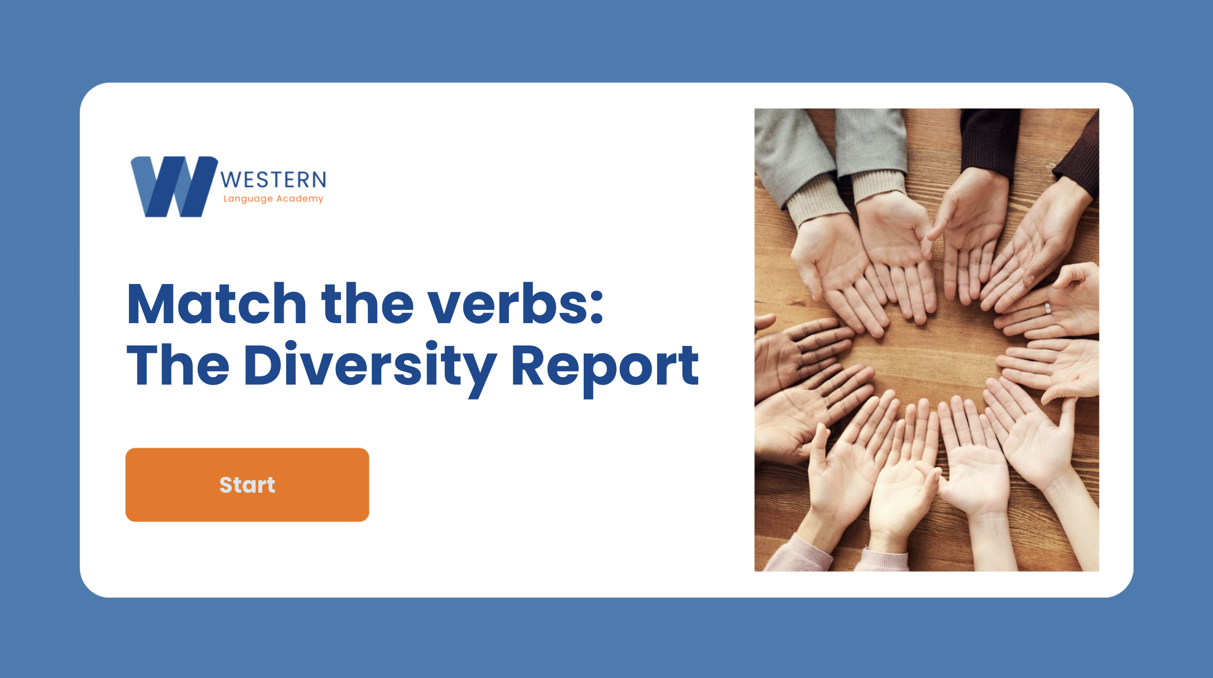 Match the verbs: The Diversity Report