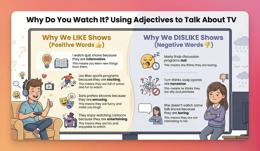 Using Adjectives to Talk About TV