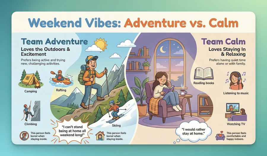 Weekend Vibes: Adventure vs. Calm