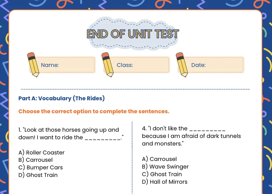 First page of the Theme 5 test