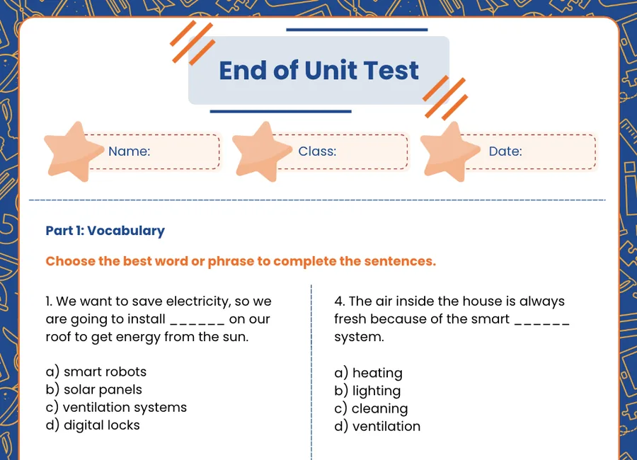 First page of the Theme 4 test