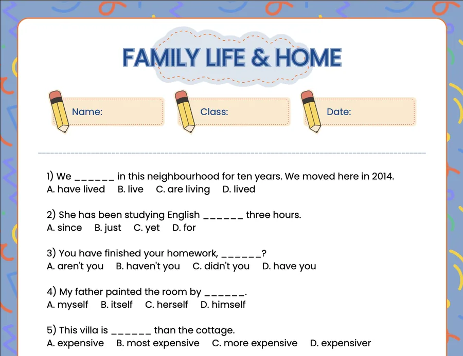 Page 3 of the Theme 4 worksheet