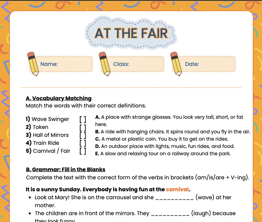 Page 2 of the Theme 5 worksheet