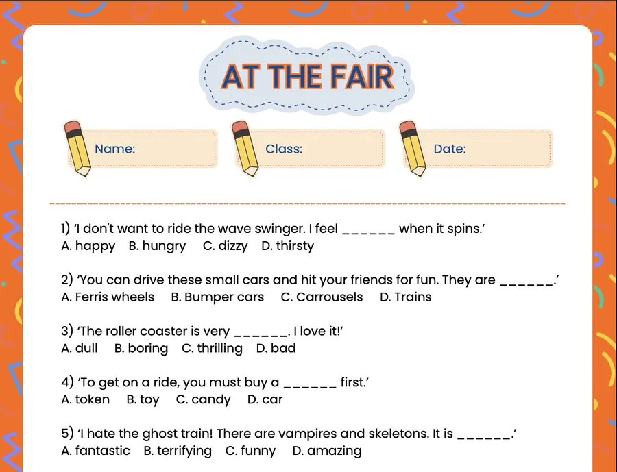 Page 4 of the Theme 5 worksheet