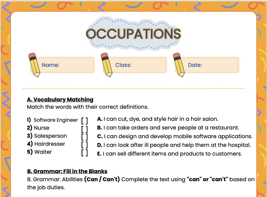 Page 2 of the Theme 6 worksheet