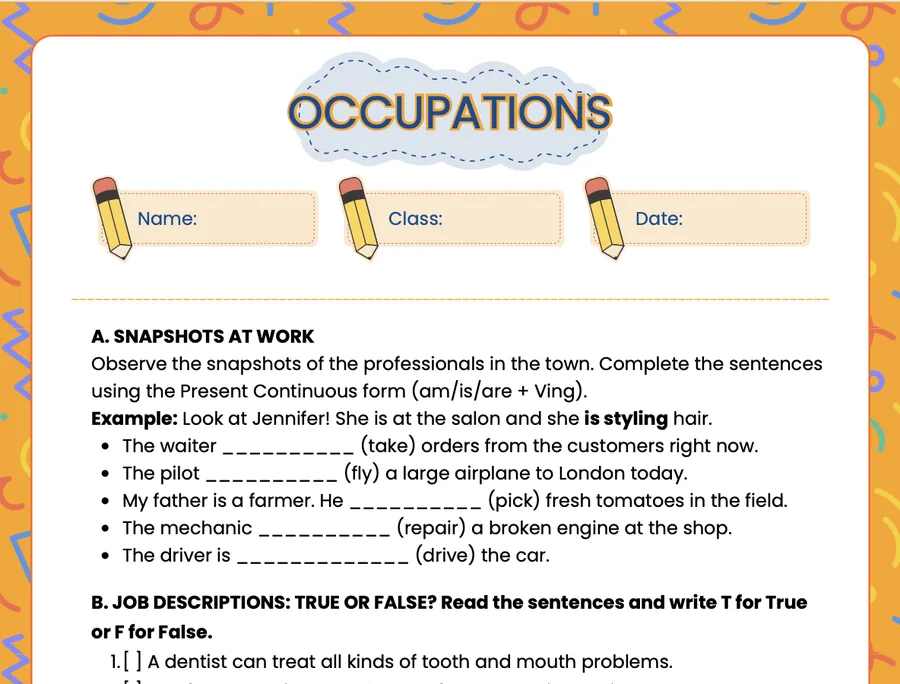 Page 6 of the Theme 6 worksheet