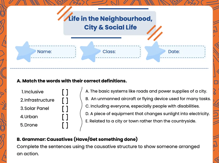 Page 2 of the Theme 5 worksheet
