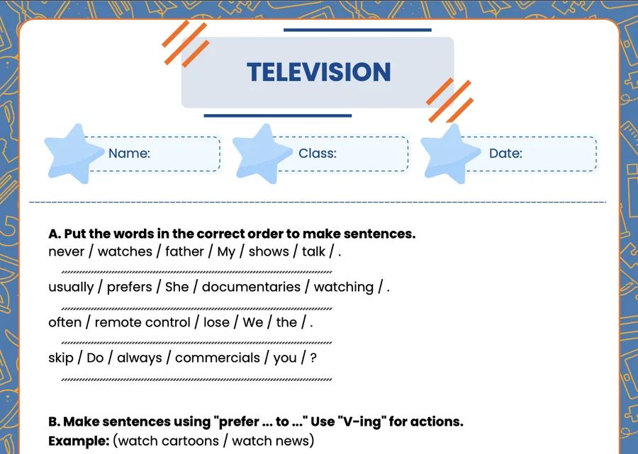 Page 5 of the Theme 5 worksheet