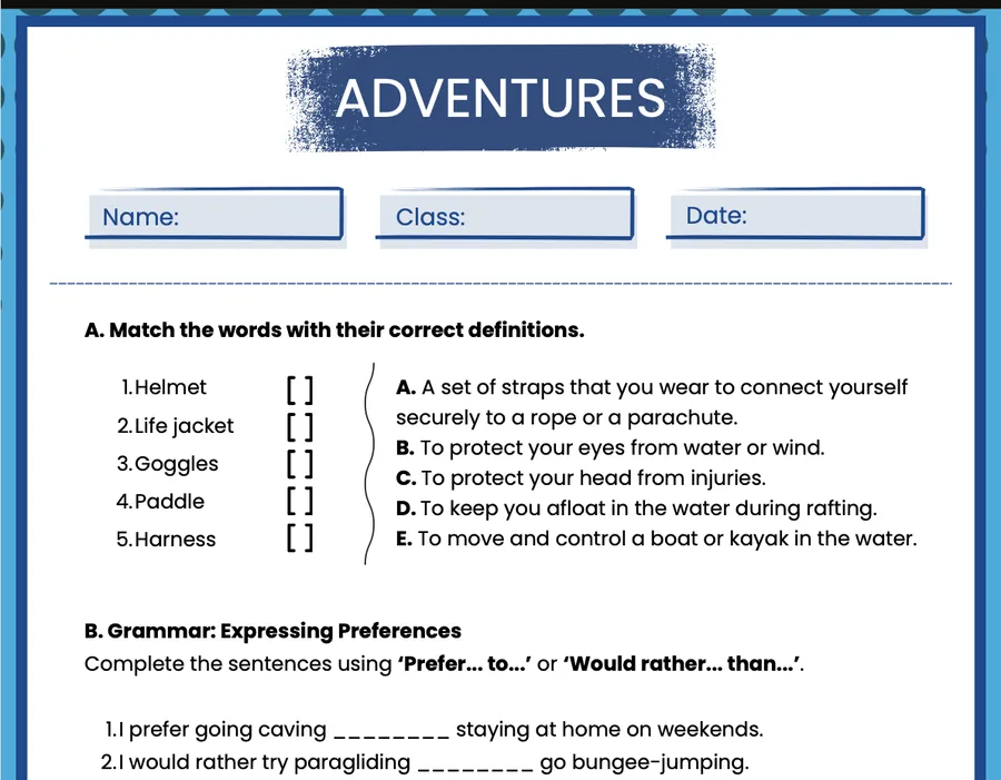Page 2 of the Theme 6 worksheet